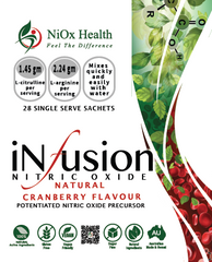 NiOx Infusion – Cranberry (Sachets, 28 Pack)